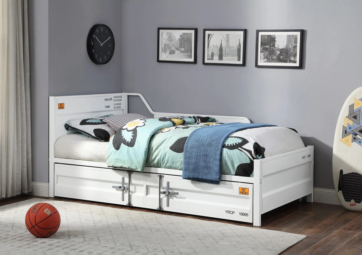 Cargo - Twin Daybed With Trundle - White - Furniture Home Direct