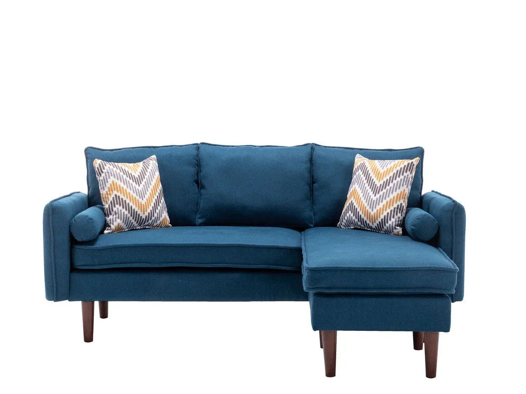 Mia - Sectional Sofa Chaise With USB Charger And Pillows - Furniture Home Direct