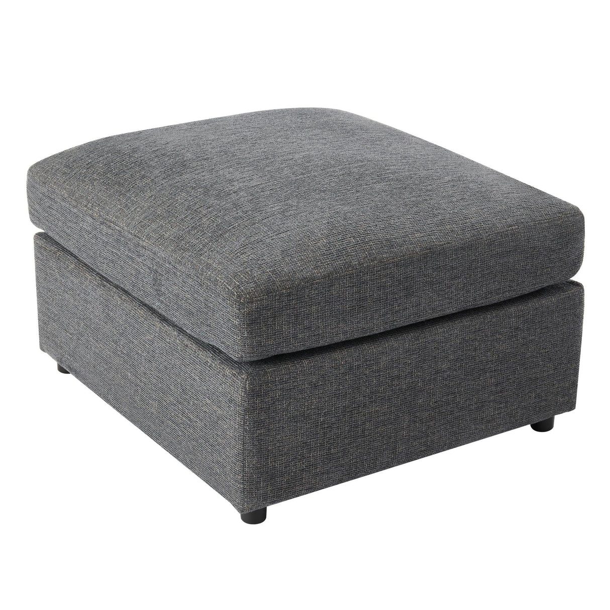 Sectional Sofa, Modular With USB Ports And Ottoman, Grey - Furniture Home Direct