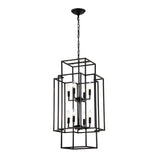 8 Light Lantern Chandelier Lighting, Entryway Chandeliers For High Ceilings, Chandeliers For Dining Room, Foyer, Entry, Staircase, Hallway, Height Adjustable (E12 Bulbs Not Included) - Furniture Home Direct