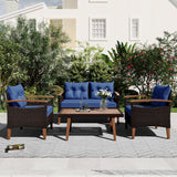 4 Piece Garden Furniture, Patio Seating Set - Furniture Home Direct