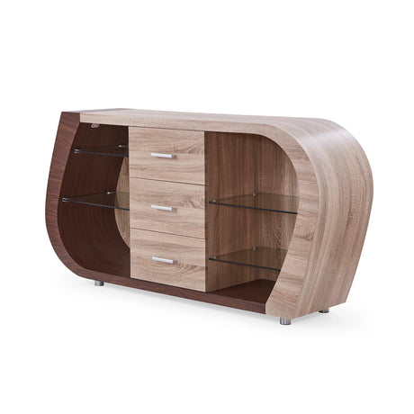 Tony Accent Cabinet with Twwo-Toned Wood Design - Brown - Furniture Home Direct