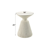 Duane - Fiber Concrete Accent Table - White - Furniture Home Direct