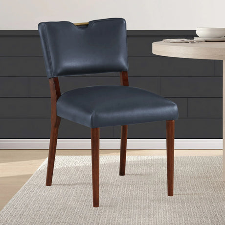 Bryson Retro Modern Dining Chair (Set of 2) - Dark Navy - Furniture Home Direct