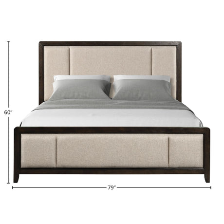 Upholstered Headboard & Footboard With Traditional Styling Bed - Furniture Home Direct
