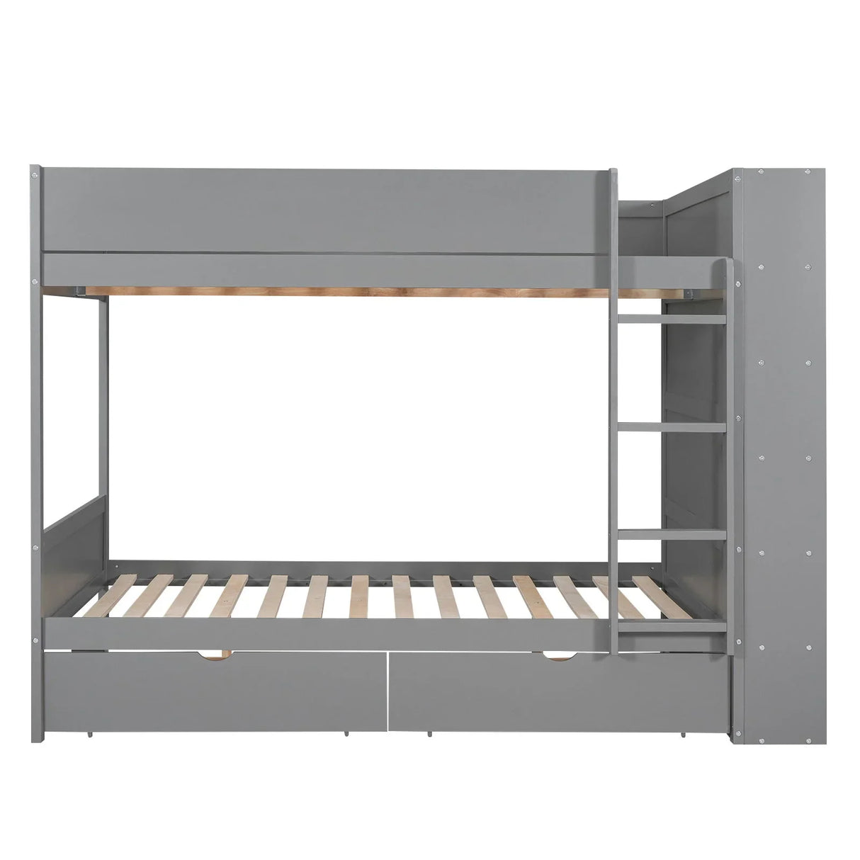 Bunk Bed With 2 Drawers And Multi Layer Cabinet - Furniture Home Direct