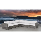 Luxurious Wicker Patio Sectional With Weather Resistant Sunbrella Cushions - Furniture Home Direct