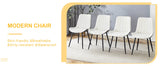 Dining Chairs Four Upholstered Leather Black Legs White - Furniture Home Direct