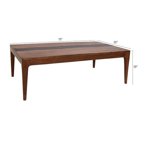Wood Dining Table - Natural Wood / Brown - Furniture Home Direct