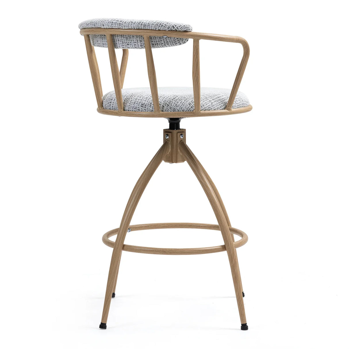 Counter Height Stool Swivel Set Of 2 Open Back Beige - Furniture Home Direct