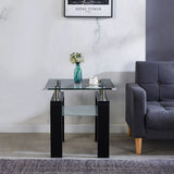 Clear Glass Top Side Table, Modern Design For Home - Furniture Home Direct