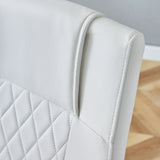 Dining Set Marble Pattern Table With White Chairs White - Furniture Home Direct