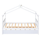 Wooden House Bed With Twin Size Trundle - Furniture Home Direct