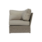 Outdoor Wicker Sectional With Weather Resistant Cushions And Table - Furniture Home Direct
