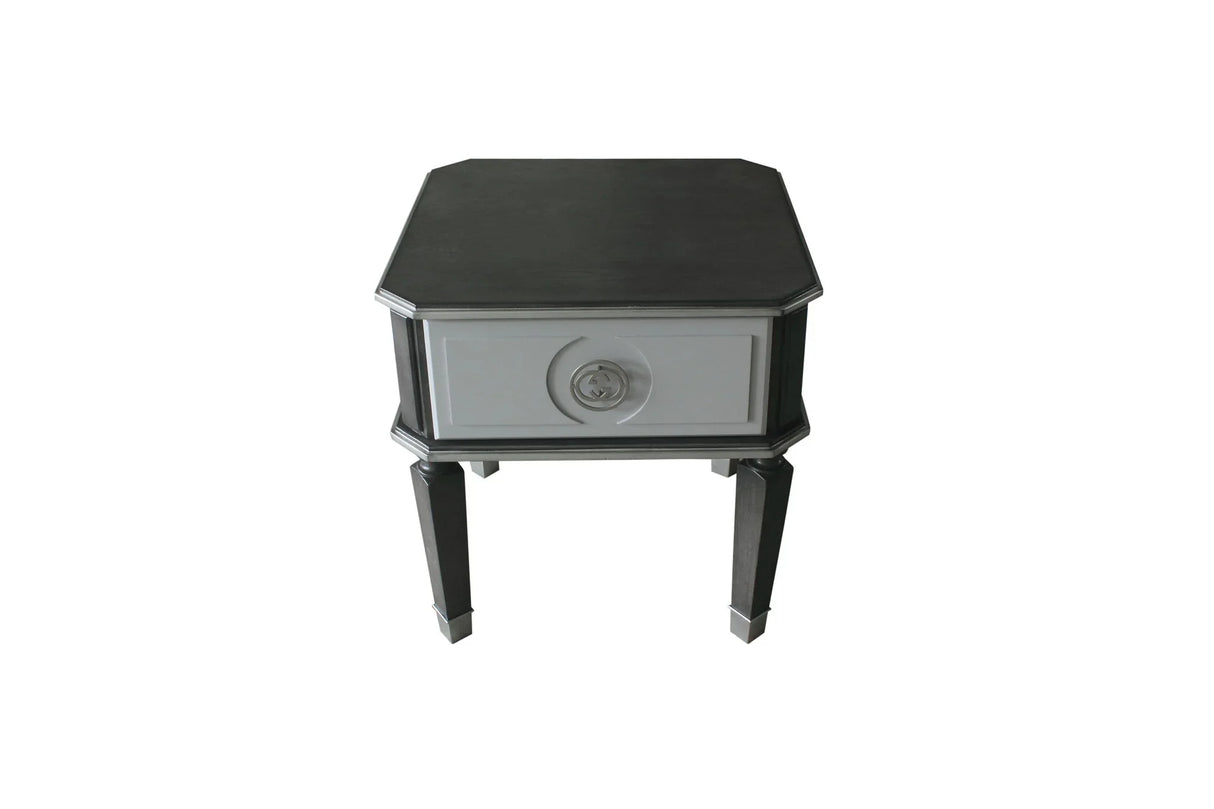 House Beatrice - End Table - Charcoal / Light Gray - Furniture Home Direct