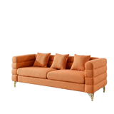 2 PC Living Room Set ( 2 Sofas) - Orange - Furniture Home Direct
