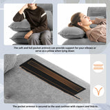 L Shaped Convertible Sectional Sofa 4 Seat Tufted Couch Set With Two Tone Adjust Legs Cloud Movable Ottoman - Furniture Home Direct