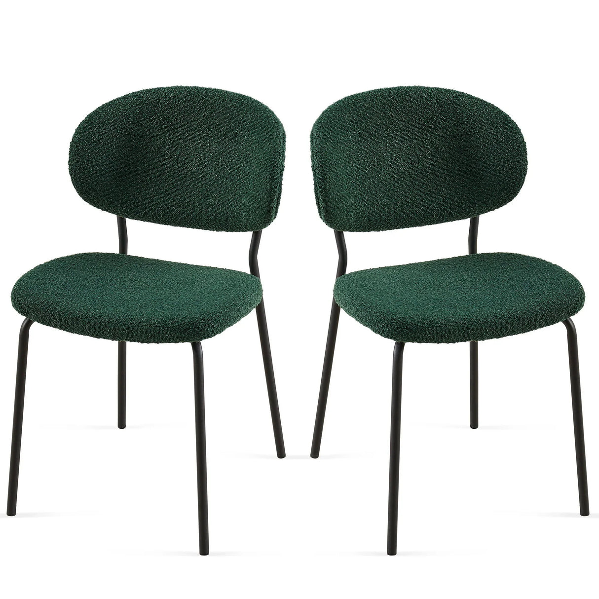 Boucle Dining Chairs, Dining Chairs With Metal Legs For Dining Room, Kitchen, Living Room - Furniture Home Direct