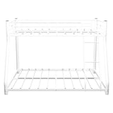 Bunk Bed Frame With Ladder And Guardrail, Heavy Duty Noise Free Design Metal Construction - Furniture Home Direct