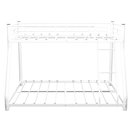Bunk Bed Frame With Ladder And Guardrail, Heavy Duty Noise Free Design Metal Construction - Furniture Home Direct