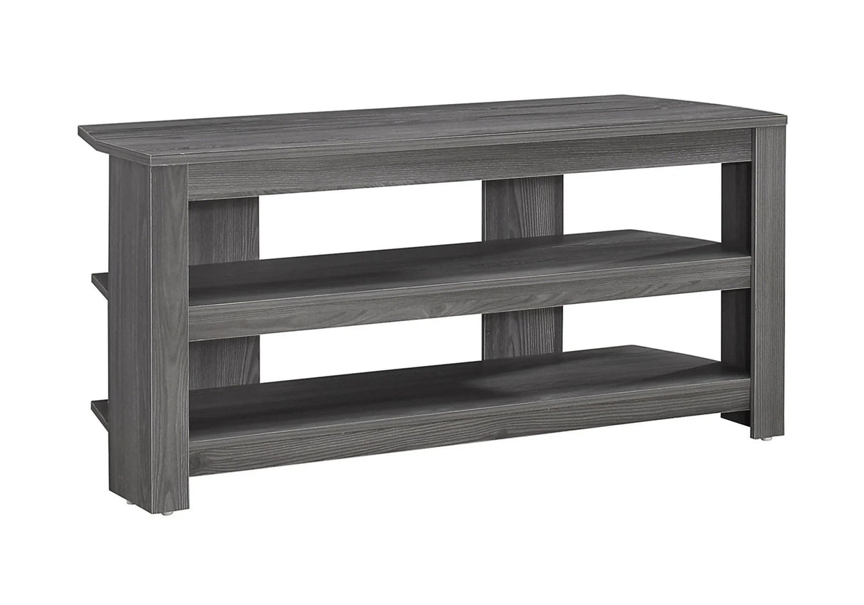 TV Stand, Console, Media Entertainment Center, 3 Storage Shelves - Furniture Home Direct