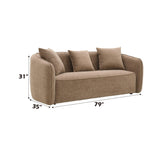 Keith - Chenille 3 Piece Living Room Set (Comes With Matching Color Toss Pillows) - Furniture Home Direct