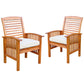 Modern 2 Piece Slat Back Patio Chairs With Cushions - Furniture Home Direct