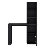 Writing Desk With Bookcase And Cabinet - Black - Furniture Home Direct