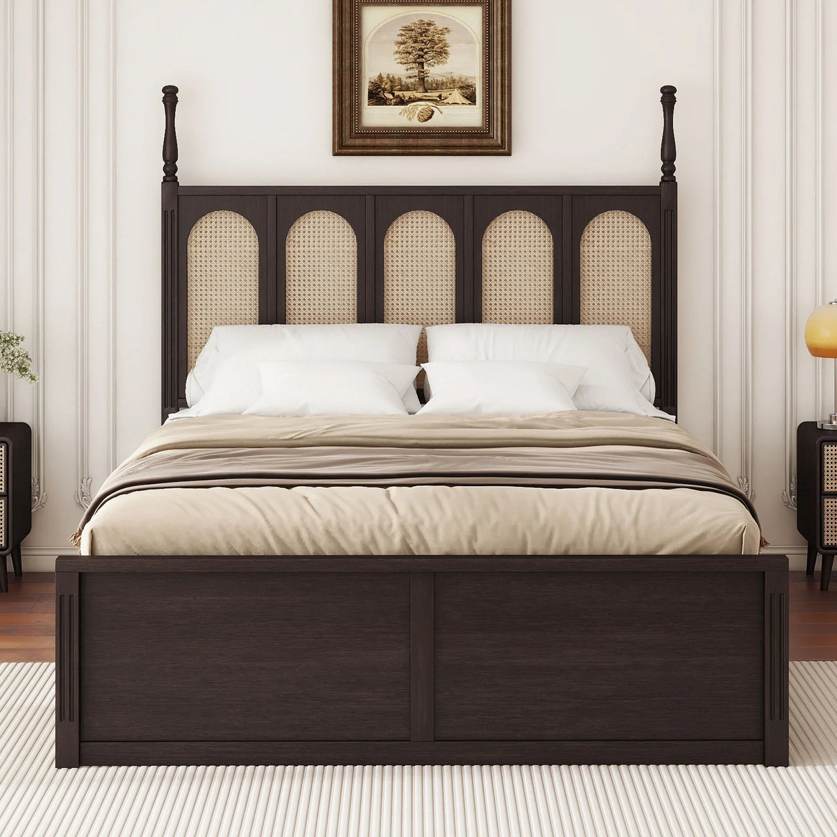 Platform Bed With With 2 Big Drawers With Trundle - Furniture Home Direct