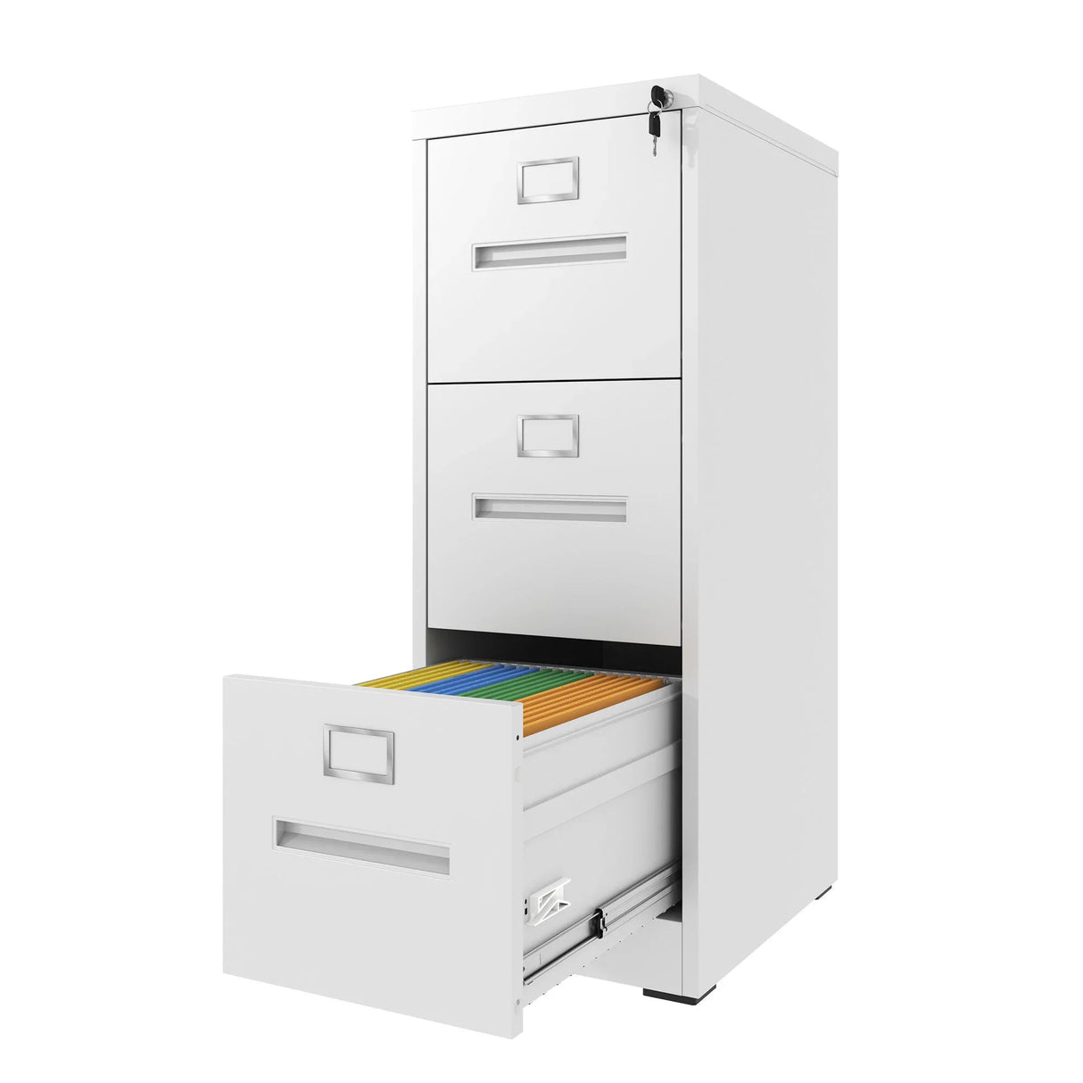 Premium Drawer File Cabinet With Lock, Metal Vertical Design, A4 Legal / Letter Size - Furniture Home Direct