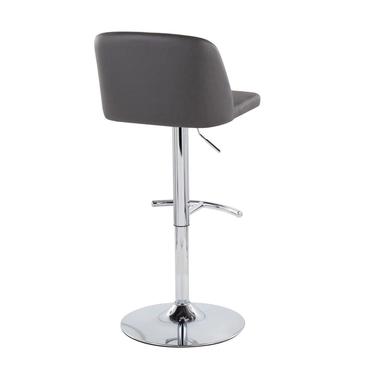 Toriano - Contemporary Adjustable Barstool With Swivel & Rounded T Footrest (Set of 2) - Furniture Home Direct