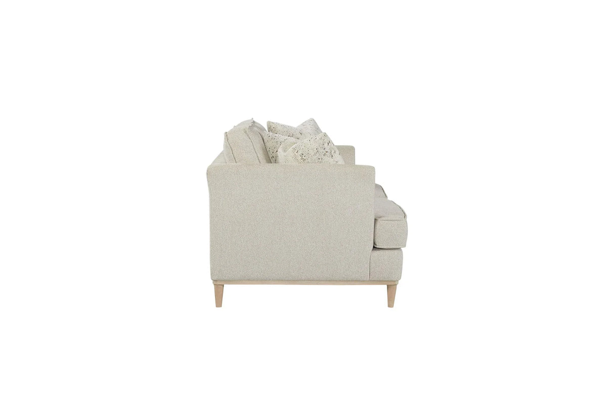 Loveseat With 2 Reversable Cushions And 2 Pillows - Off White - Furniture Home Direct