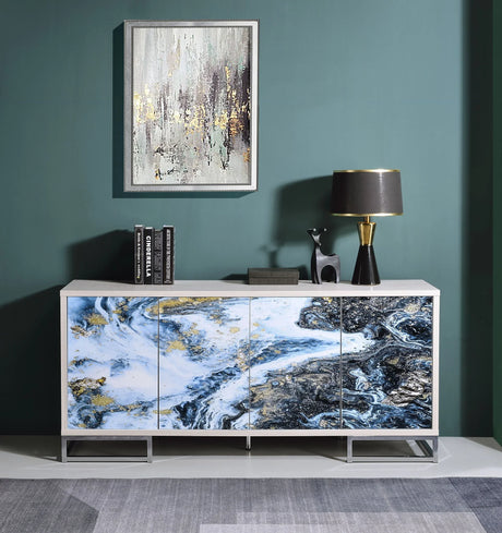 Liam - Marble Paint Console Cabinet - Multi - Furniture Home Direct