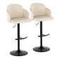 Dahlia - Contemporary Adjustable Barstool With Swivel With Rounded T Footrest (Set of 2) - Furniture Home Direct