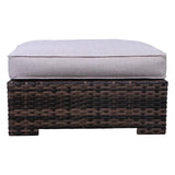 Wide Hand Patio Sectional With Cushions - Brown - Furniture Home Direct