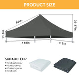 Canopy Replacement Top With 4 Pack W8 Bags, Pop Up Tent Cover Only, Frame Not Included - Furniture Home Direct