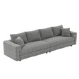 Plush Corduroy 4 Seat Sofa, Modern Comfy Upholstered Sofa Cloud Couch, Deep Seat Couches With Soft Pillows - Furniture Home Direct