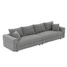 Plush Corduroy 4 Seat Sofa, Modern Comfy Upholstered Sofa Cloud Couch, Deep Seat Couches With Soft Pillows - Furniture Home Direct