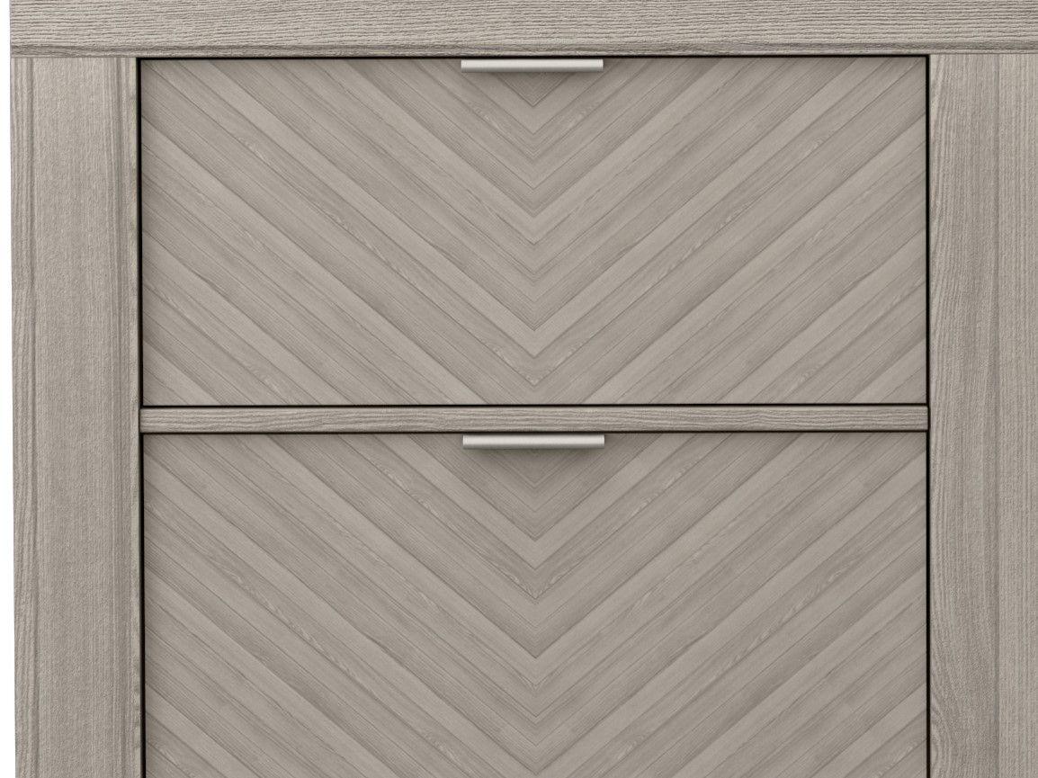 2 Drawer Nightstand - Light Gray - Furniture Home Direct