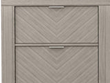 2 Drawer Nightstand - Light Gray - Furniture Home Direct