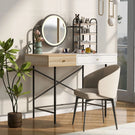 Makeup Vanity Desk With 3-Mode Lighted Mirror & Wireless Charging Station, Vanity Table With Drawer & 3 Open Shelves For Ample Storage Space, Dressing Table For Bedroom - Furniture Home Direct