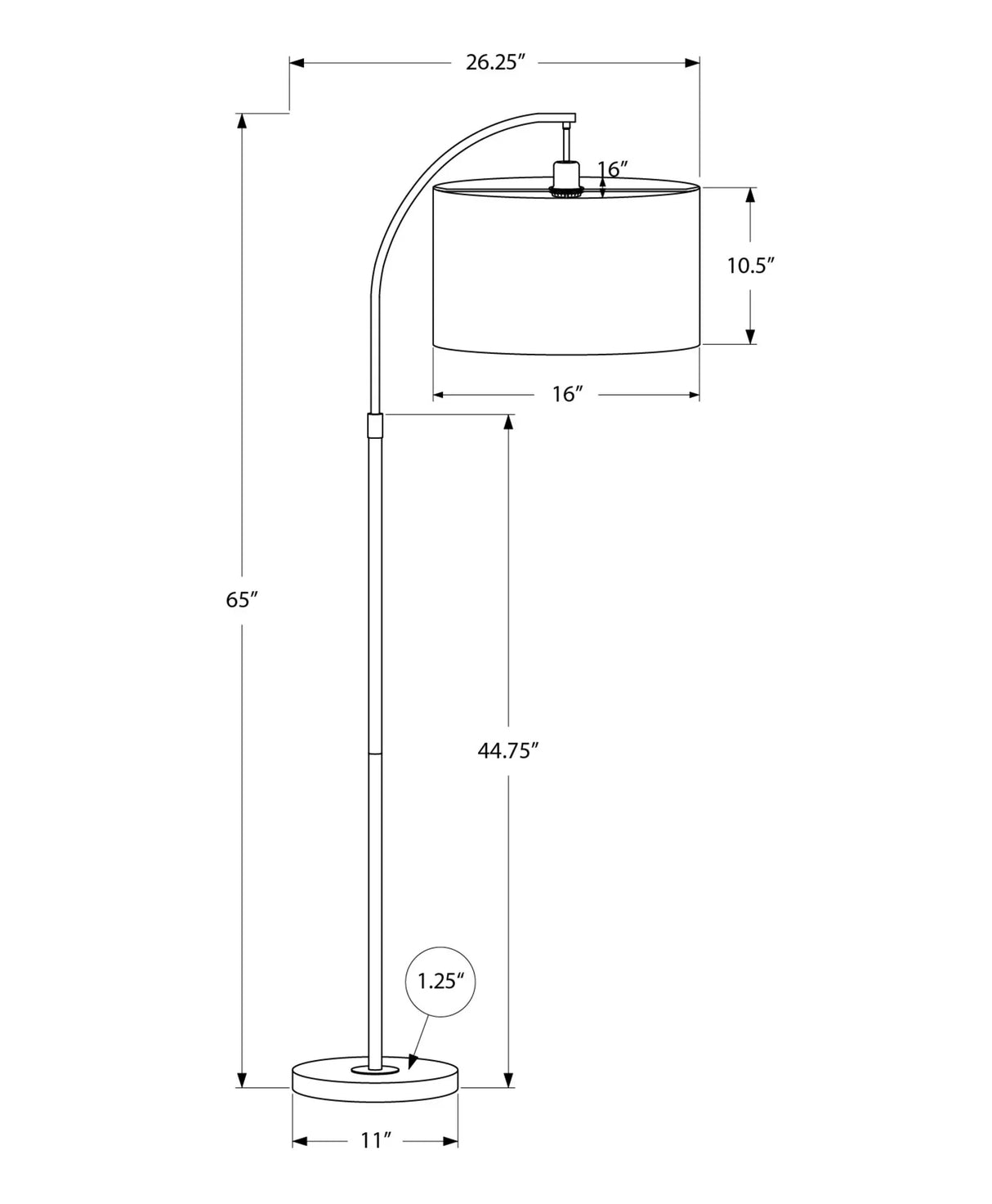 Contemporary Design Floor Lamp Lighting - Furniture Home Direct