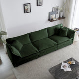 2 Pc Chenille Living Room Set - Green - Furniture Home Direct