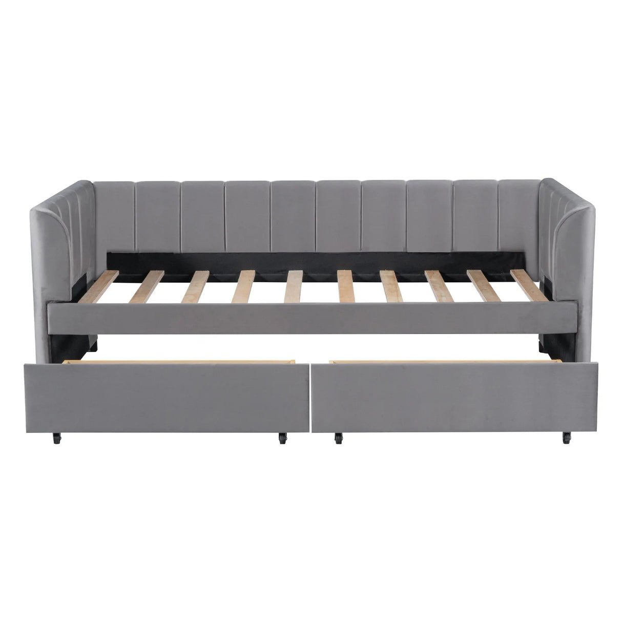 Upholstered Daybed With Ergonomic Design Backrest - Furniture Home Direct