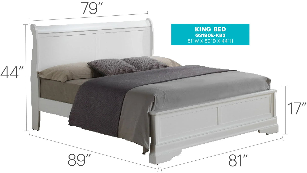 Sleigh Bed With Low Footboard - Furniture Home Direct