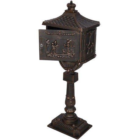 Cast Aluminum Mail Box, Postal Box, Mailbox - Furniture Home Direct