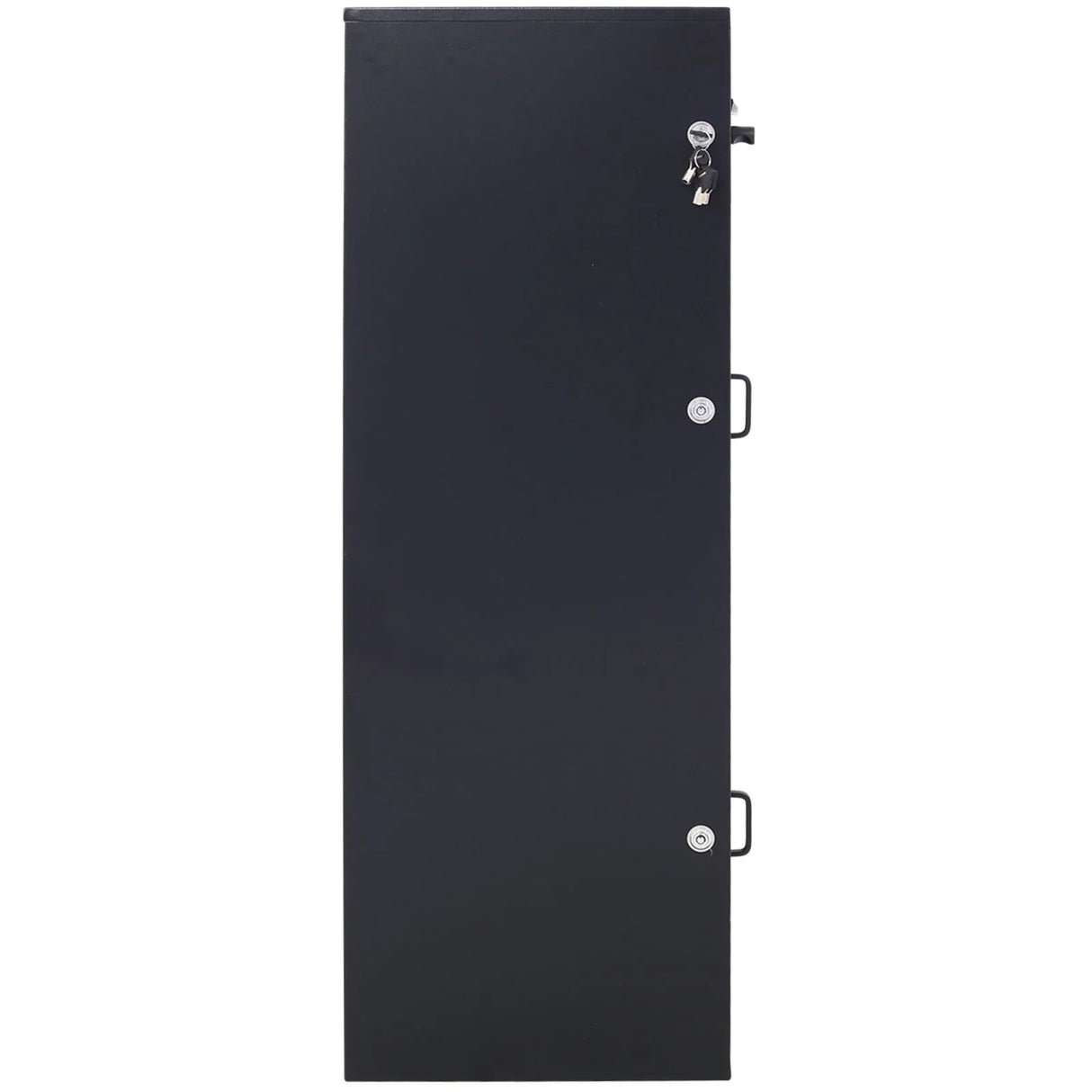 Large Steel Freestanding Floor Parcel Package Drop With Locking Letterbox Drop Mail Box With Multi Compartments - Black - Furniture Home Direct