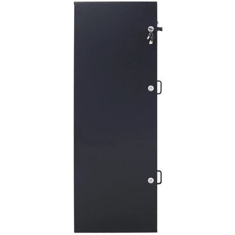 Large Steel Freestanding Floor Parcel Package Drop With Locking Letterbox Drop Mail Box With Multi Compartments - Black - Furniture Home Direct