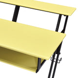 Suitor - Music Recording Studio Desk - Black / Yellow - Furniture Home Direct