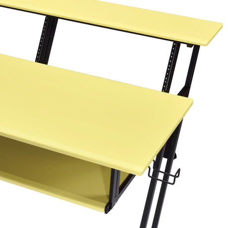 Suitor - Music Recording Studio Desk - Black / Yellow - Furniture Home Direct
